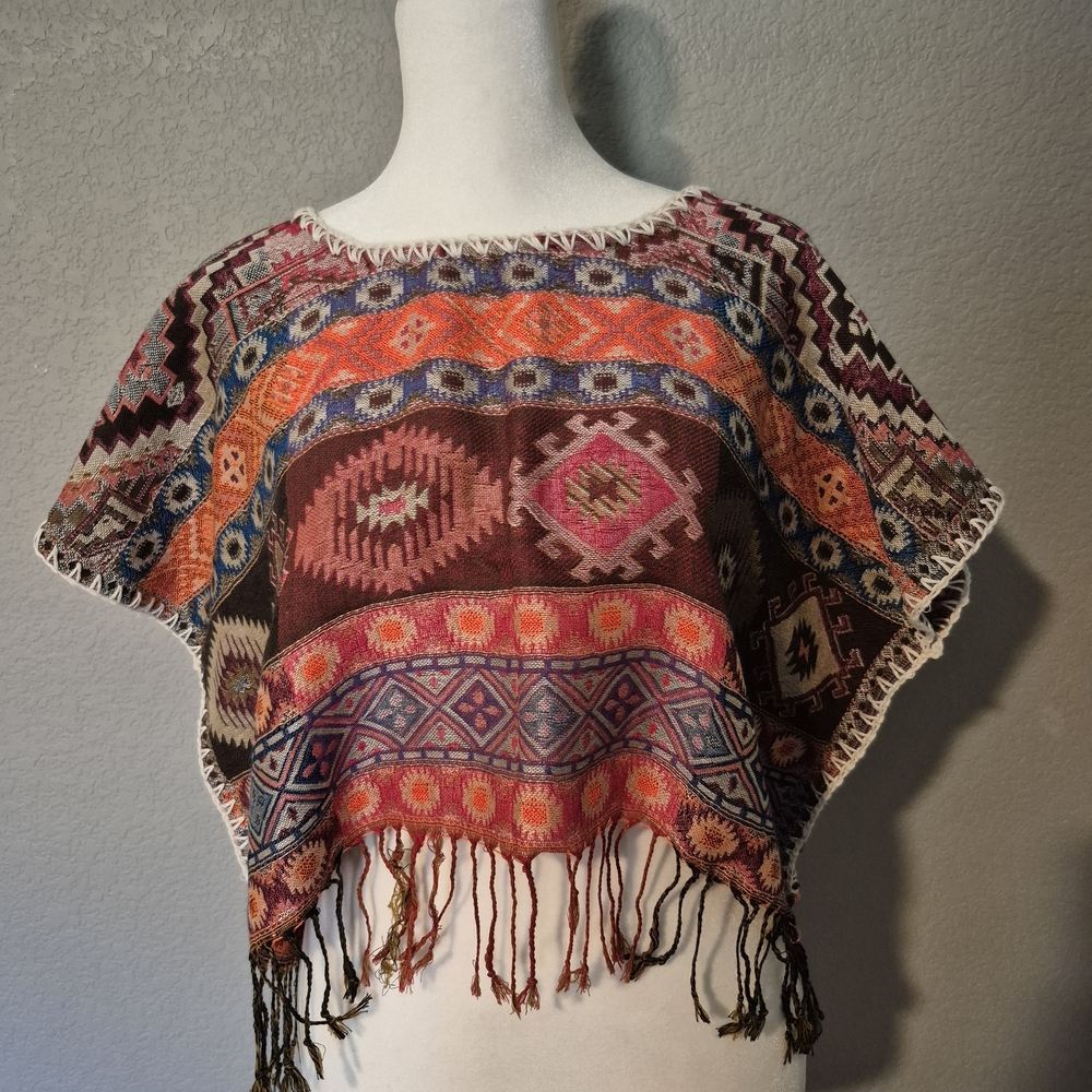 Bohemian Multicolor Fringe Blouse
